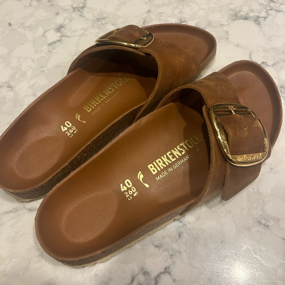 Birkenstock Big Buckle Slip On Sandals